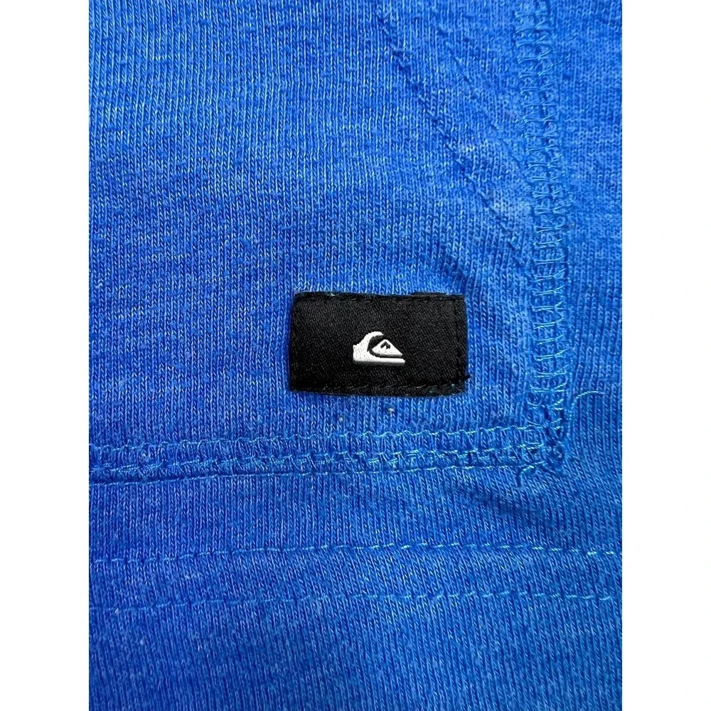 Quiksilver Hoodie Boys XL 18/20 Blue Pullover Graphic Logo Lightweight Jersey